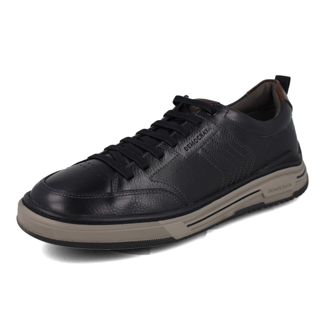 Democrata Tenis Casual 2640101-001 Preto Couro_8__27